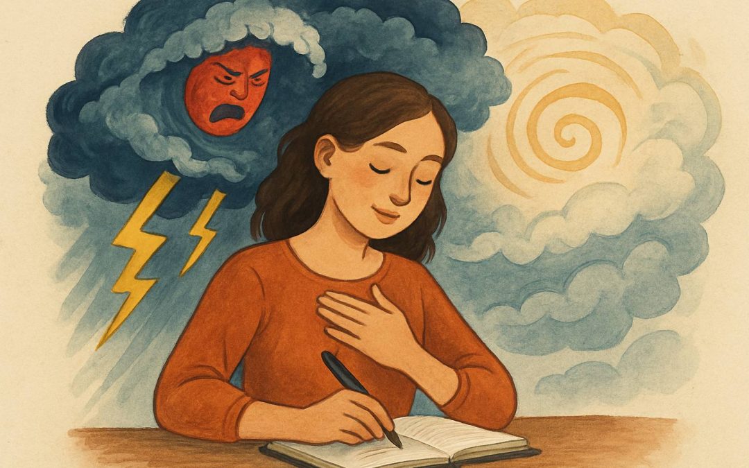 Surfer sur la tempête intérieure : comment l’écriture peut vous guider vers l’apaisement